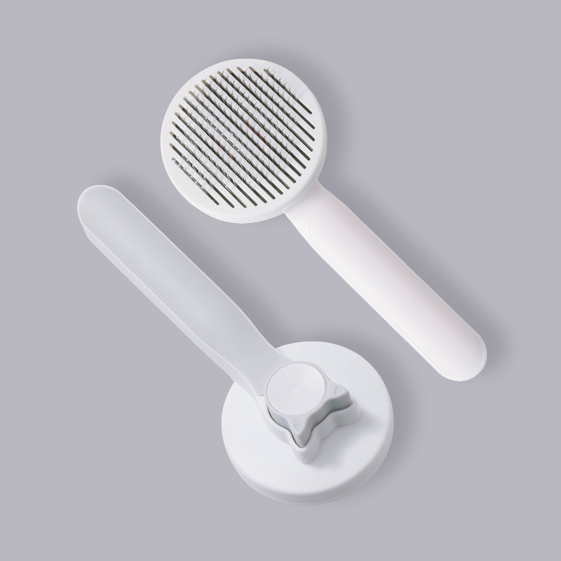 Brosse à cheveux ronde autonettoyante - Mystic Grey