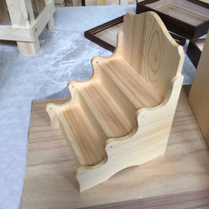 Soporte elevador de exhibición de madera de 3 niveles para encimera, soporte emergente, estante de especias para almacenamiento de cocina, organizador, foto, tarjeta - Product Image 4