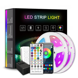 For Amazon <strong>Hot</strong> Sale <strong>New</strong> 12V 5050RGB Music &amp; Voice Control Smart for Bluetooth App 5.4m <strong>LED</strong> Light Strip Set - Product Image 1