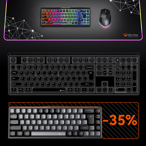 65% all'ingrosso tastiera meccanica retroilluminata Wireless RGB con modalità tripla per i giocatori MK12 Mini 68-Key per Computer tastiera da gioco