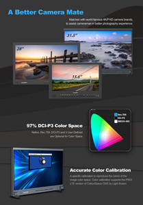 Para LILLIPUT 2. 0 31,5 pulgadas, Monitor de Director de transmisión de HDR 4K, IPS, nuevo 3G-SDI para entrada HDMI DVI/VGA, vista múltiple - Product Image 3