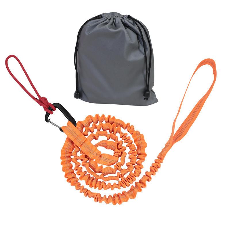 Orange bicycle tow rope