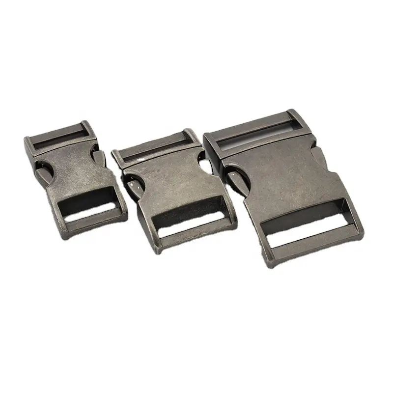Nolvo World 3 taglie Old silver Metal Side Release Buckle cinturino regolabile per cintura fibbie hardware di blocco