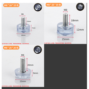聚氯乙烯调平脚M8可调软透明桌脚桌腿橱柜桌腿沙发脚 - Product Image 5