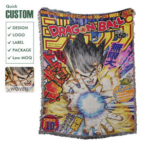 Bán Buôn Sản Phẩm Tấm Thảm Jacquard Dệt Chăn Độc Đáo Phim Hoạt Hình Thiết Kế Dệt Tấm Thảm Ném Với Tua Với Tùy Chỉnh Thiết Kế - Product Image 2