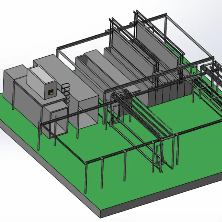 Sistema de pretratamiento de tanque de inmersión, tratamiento de superficie de inmersión de perfil de aluminio