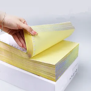 Papel continuo de alta calidad, 1-6 capas, formulario de impresión por ordenador, hoja de papel sin carbón NCR personalizada