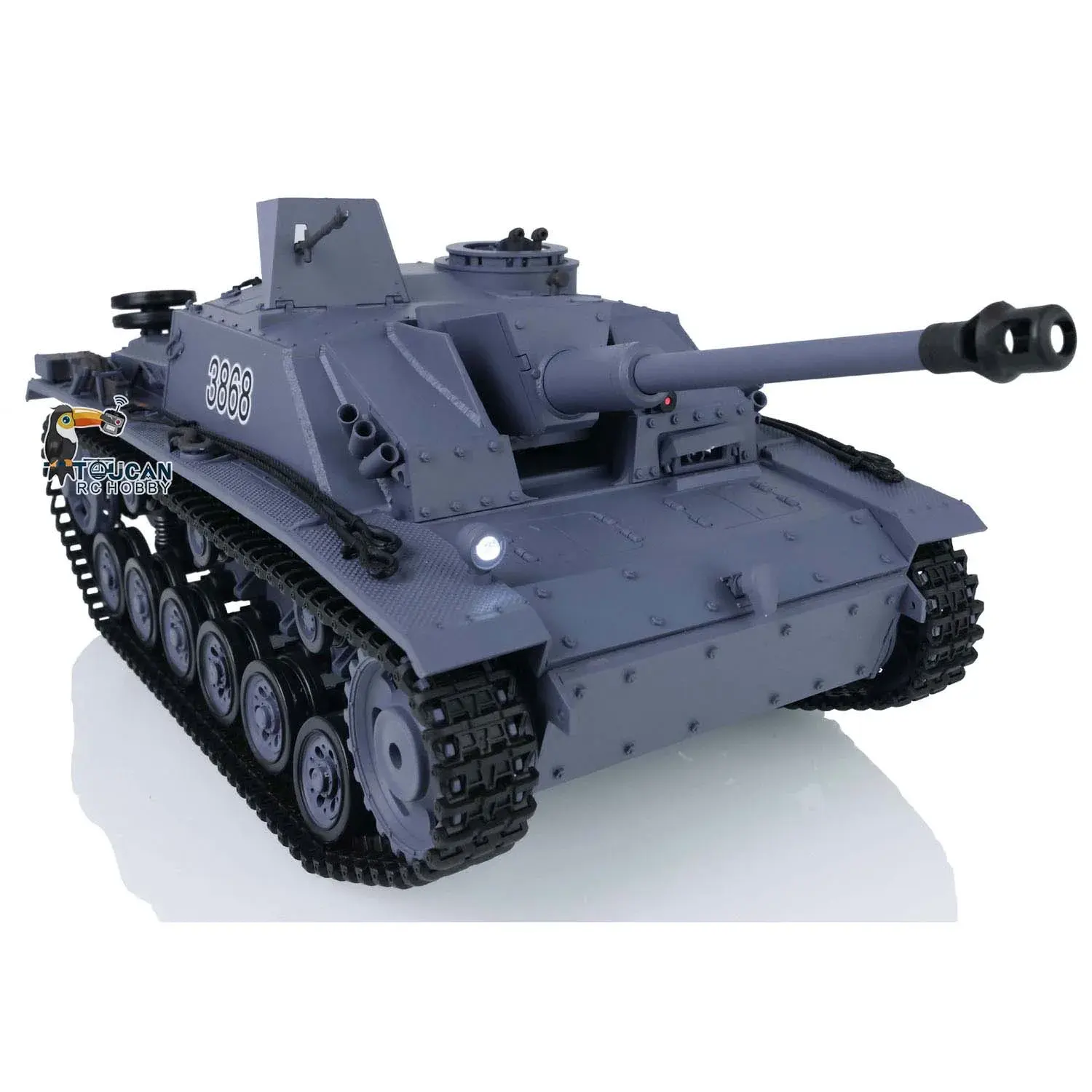 2.4G Heng Long 1/16 TK7.0 Plastic German Stug III RTR RC Tank Model 3868 Infrared Battle Military Vehicle Toy TH17419