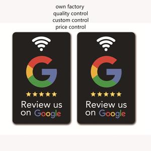 Anpassbares NFC-QR-Code-Tag Google TikTok Ins Bewertung PVC-Karte Wasserdichte doppelseitige Business-Tag-RFID-Kommunikation schnitts telle - Product Image 6