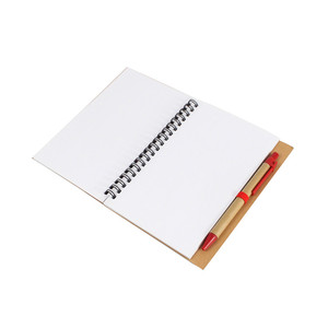 Papel de impresión personalizado diario planificador libro Kraft cubierta espiral cuaderno con bolígrafo - Product Image 5