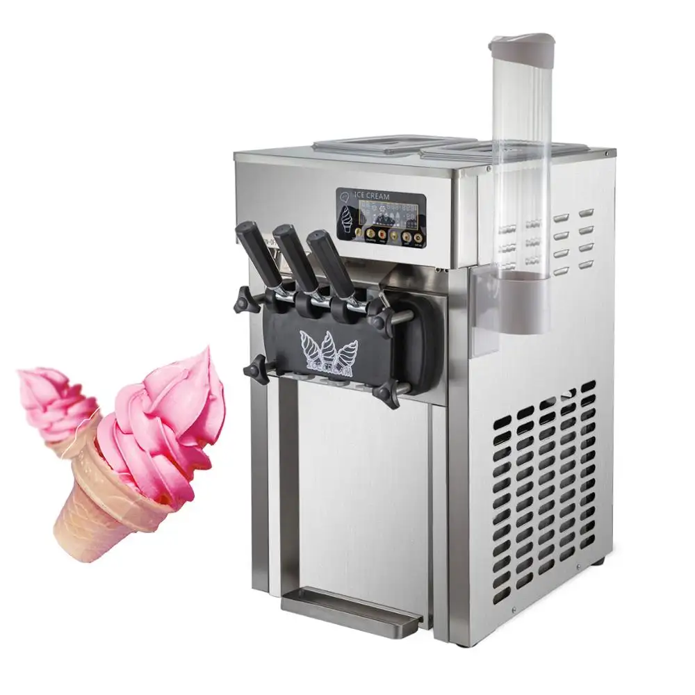 Machine à crème glacée molle de service de table portative populaire