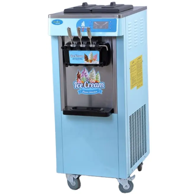Commercial Floor Standing Three Flavors Soft Serve Ice Cream Machine for Sale