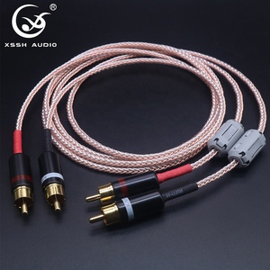 平衡辅助电线YIVO XSSH DIY OEM ODM高端OCC + occ-ag OD 3.8毫米HIFI公对公<span class=keywords><strong>RCA</strong></span>音视频电缆