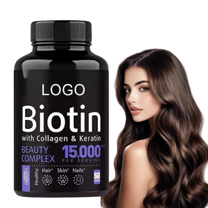 Suplemento de hierbas Biotina Cápsulas para el crecimiento del cabello Cuidado de las uñas Cuidado DE LA PIEL Biotina Cápsulas de vitaminas - Product Image 1