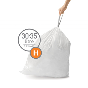 Dayanıklı ipli kravat kolu ile dağıtıcı paketleri içinde 30L-35L geri dönüşümlü Bin çanta, İpli ile ağır çöp torbaları - Product Image 2