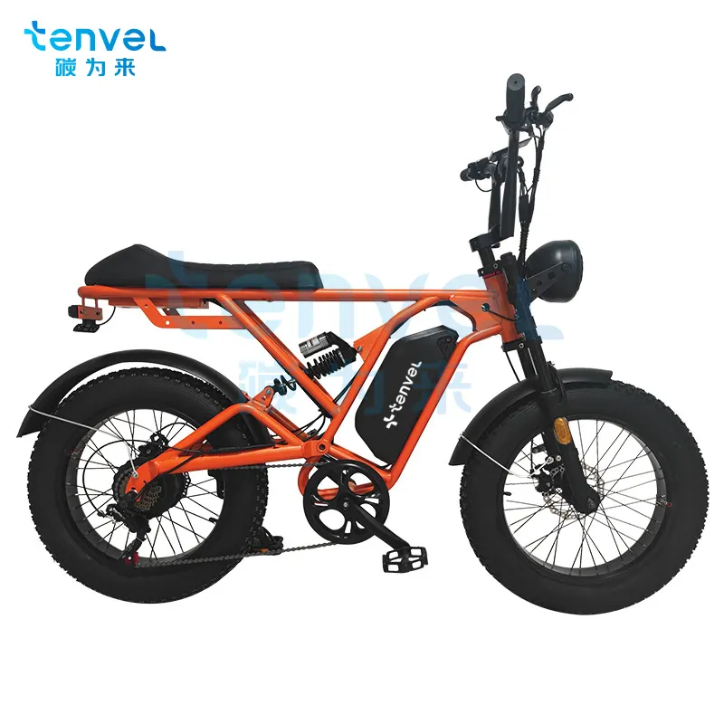 Bici elettrica fat tire bici elettrica 20 ''telaio in acciaio ad alto tenore di carbonio ebike 48V 500W/750w/1000w motore brushless e bike