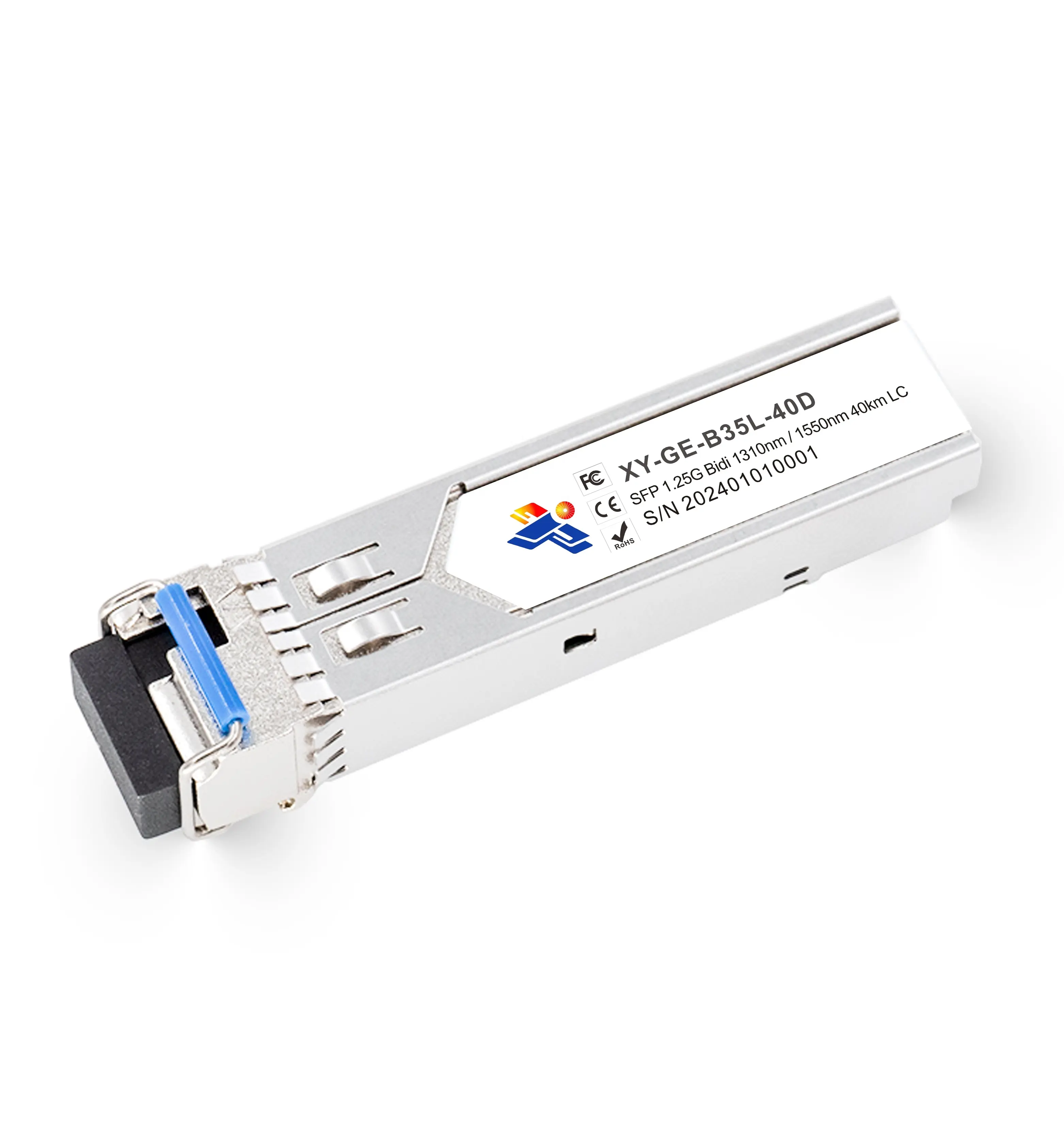 Xuất xứ SFP 1.25G bidi 40km 1310nm 1550nm LC SC DDM mô-đun thu phát quang tương thích với tất cả các thương hiệu chính thống