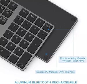 BT <strong>Keyboard</strong> <strong>Numeric</strong> Keypad IKOS Number Pad 34Key Portable <strong>with</strong> Aluminum Compatible for Macbook Surface Laptop Mac Windows - Product Image 4