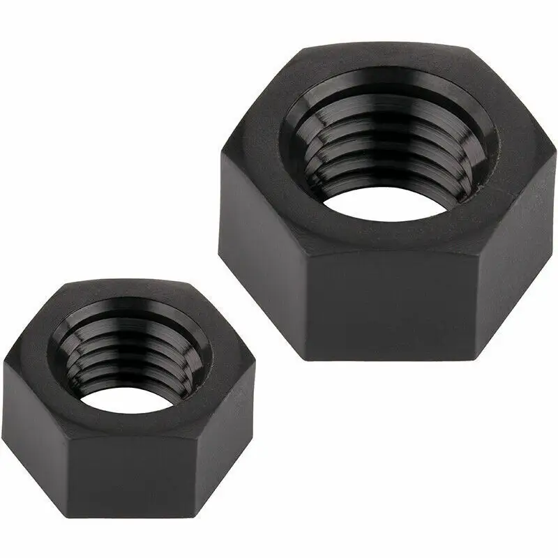 Tuerca hexagonal de nailon de plástico negro/blanco M2 M2.5 M3 M4 M5 M6 M8 M10 M12 M14 3/8 "Tuercas hexagonales métricas DIN934