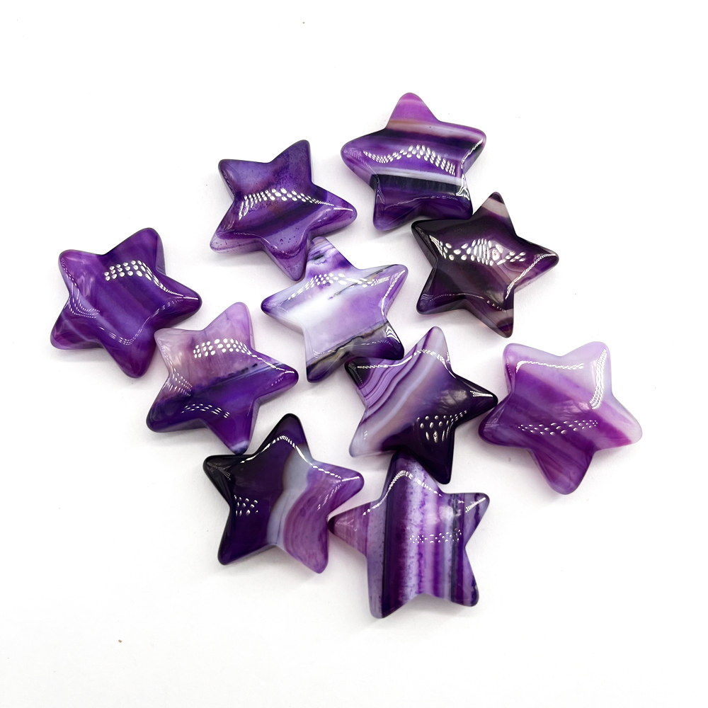 Agate à bandes violettes