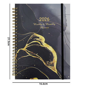 Executive A4 Size Spiral Daily Planner Professional Business Use Full Year Schedule <strong>with</strong> Monthly <strong>Index</strong> High Quality <strong>Notebook</strong> - Product Image 2