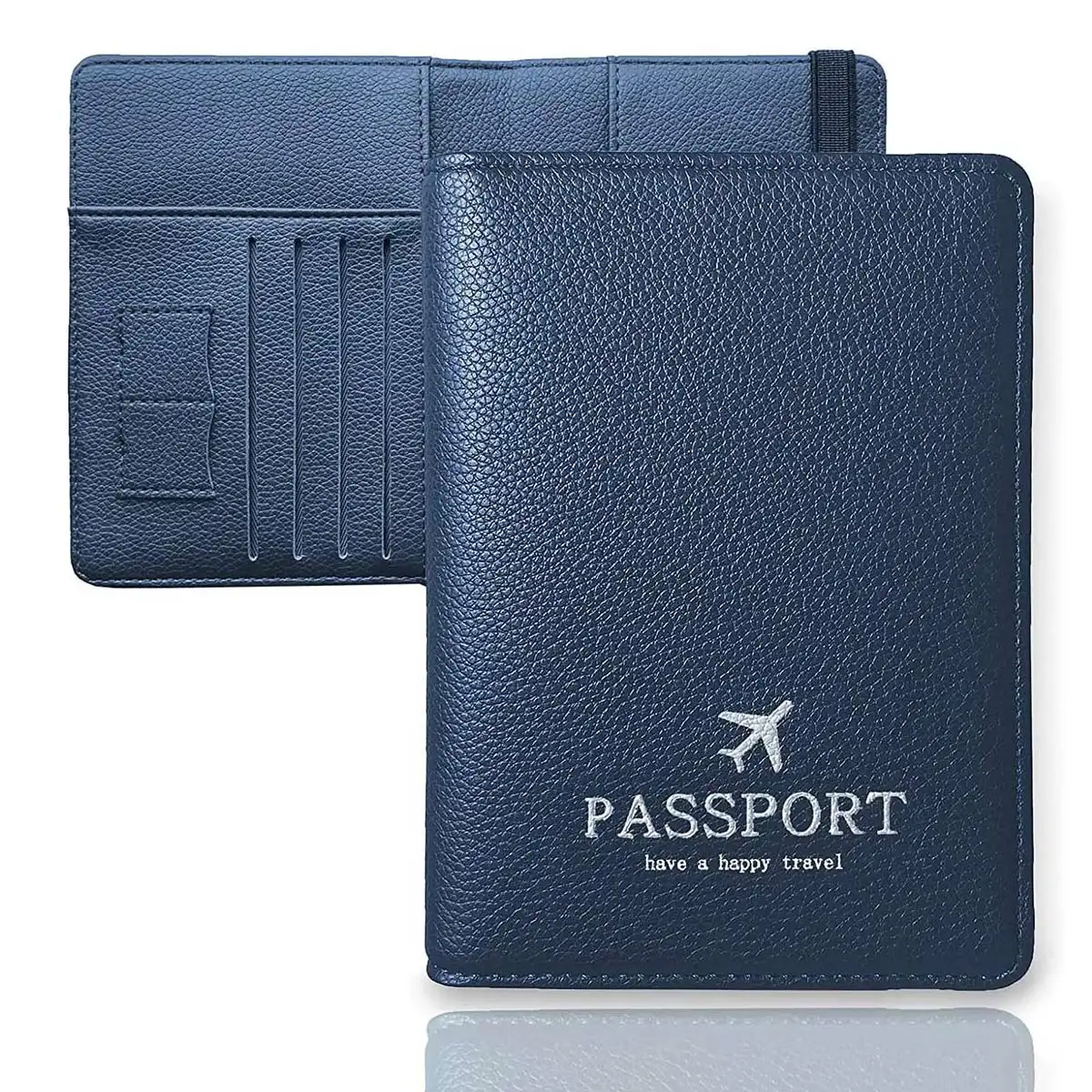 パスポートウォレットトラベルアクセサリーフェイクRFIDブロッキングPUレザー昇華パスポートカバーロゴ付きパスポートホルダー安い
