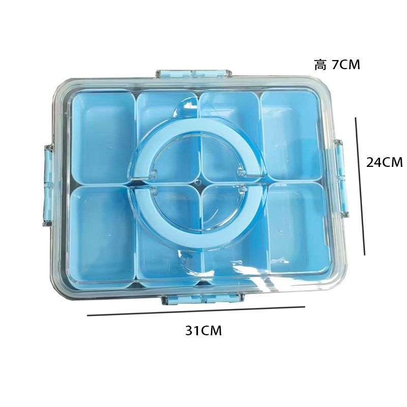 Blue pet portable 8-compartment
