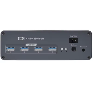 HDMI KVM交换机DP 2.1 8k 60hz 2台电脑3台显示器2端口2进3出2台电脑共享3台显示器和4个USB 3.0端口 - Product Image 3