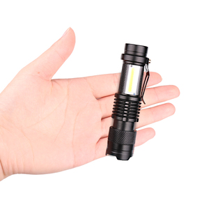 Yeni tasarım XP-G Q5 dahili pil USB şarj el feneri COB LED zumlanabilir su geçirmez taktik Torch lambası LED ampuller - Product Image 5
