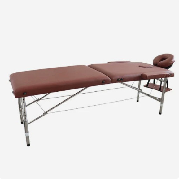 Brown with headrest and armrest