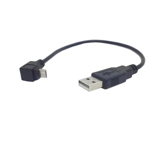 90度28AWG 5线直角5针USB 2.0微型B至5针迷你B USB 2.0适配器数据传输电缆 - Product Image 2