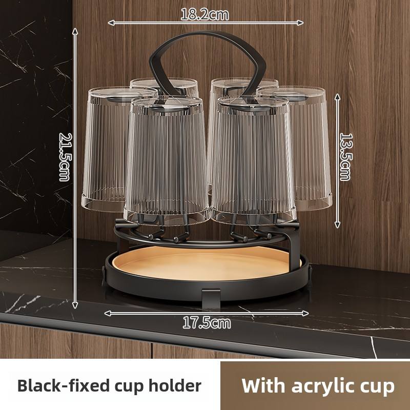 Noir-Porte-gobelet fixe-avec gobelet en acrylique