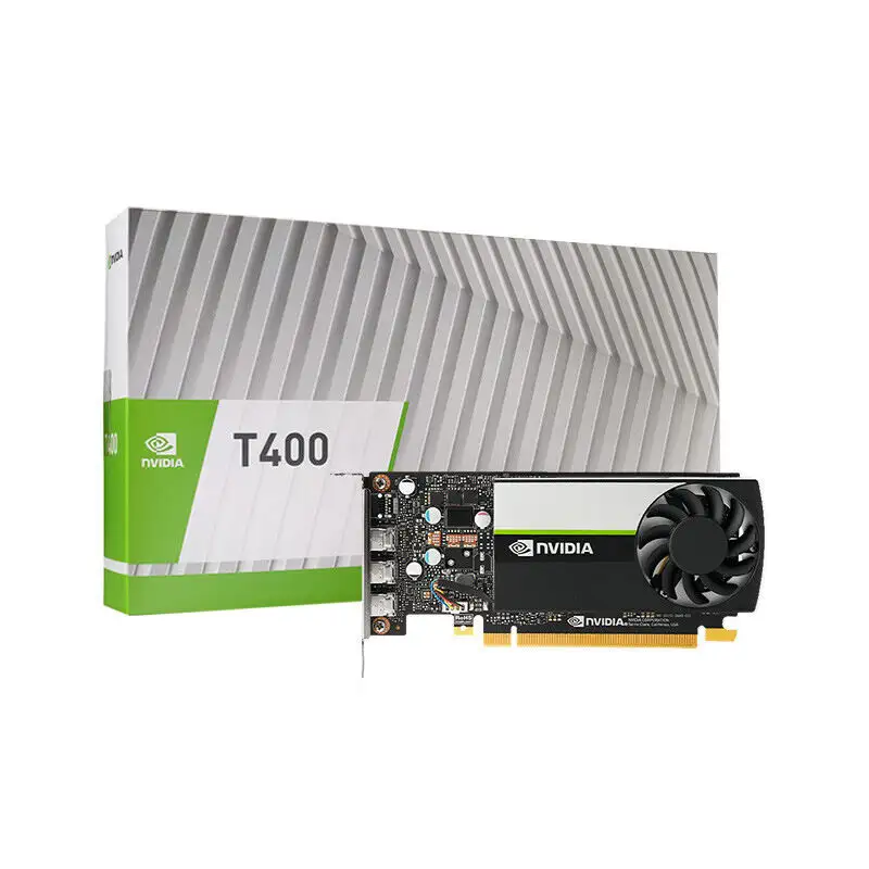 Usado para placa gráfica de mesa Dell T400 para Nvidia Chipset com interface PCI Express GDDR6 memória de vídeo e ventilador refrigerador