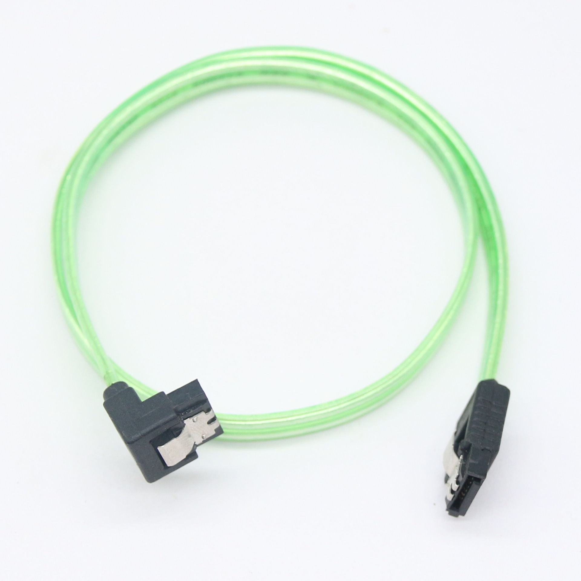 Fluorescent green, 0.5 meters straight and one bend