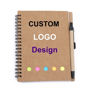 Bloc de notas personalizados promocionales, blocs de notas, cuaderno en espiral, diario promocional, cuadernos de Papel kraft de tapa dura personalizados con bolígrafo - Product Image 1