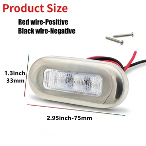 3LED <strong>LED</strong> Courtesy Light Waterproof <strong>LED</strong> Tail Lamp Boat Turn Signal Light Marine Boat <strong>Transom</strong> <strong>LED</strong> Stern Light - Product Image 6