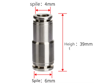 Raccordo rapido 4mm e 6mm in acciaio inossidabile per riduttore dritto per tubo dell'aria pezzi di ricambio per distributore di caffè con funzione SDK - Product Image 2