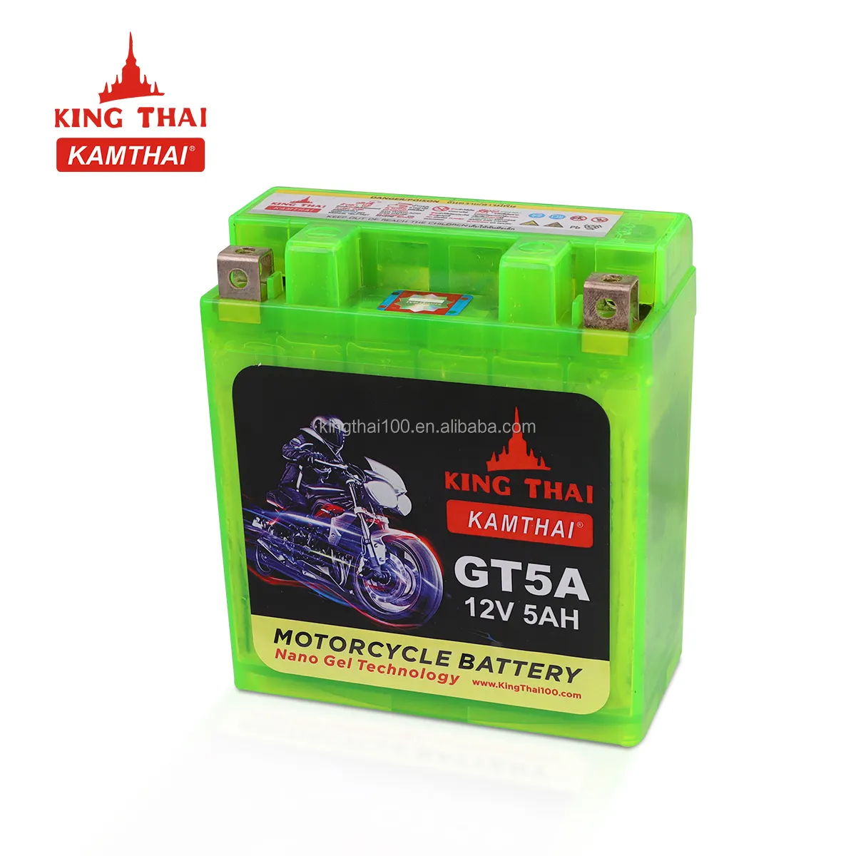 KAMTHAI GT5A OEM 6V Moteur Batterie Moto Rechargeable Sans Entretien 12V 5Ah Lithium Moto Batterie 12V