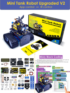 新しいDIYミニタンクロボットキットBluetooths 4.0 STEMコーディング車W/Arduino用学校プログラム可能プロジェクトの障害物回避 - Product Image 6