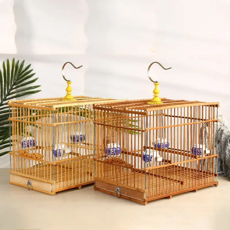 Fabricante chinês grande gaiola pássaro quadrado papagaio pássaro criação gaiola casa de malha com pendurar