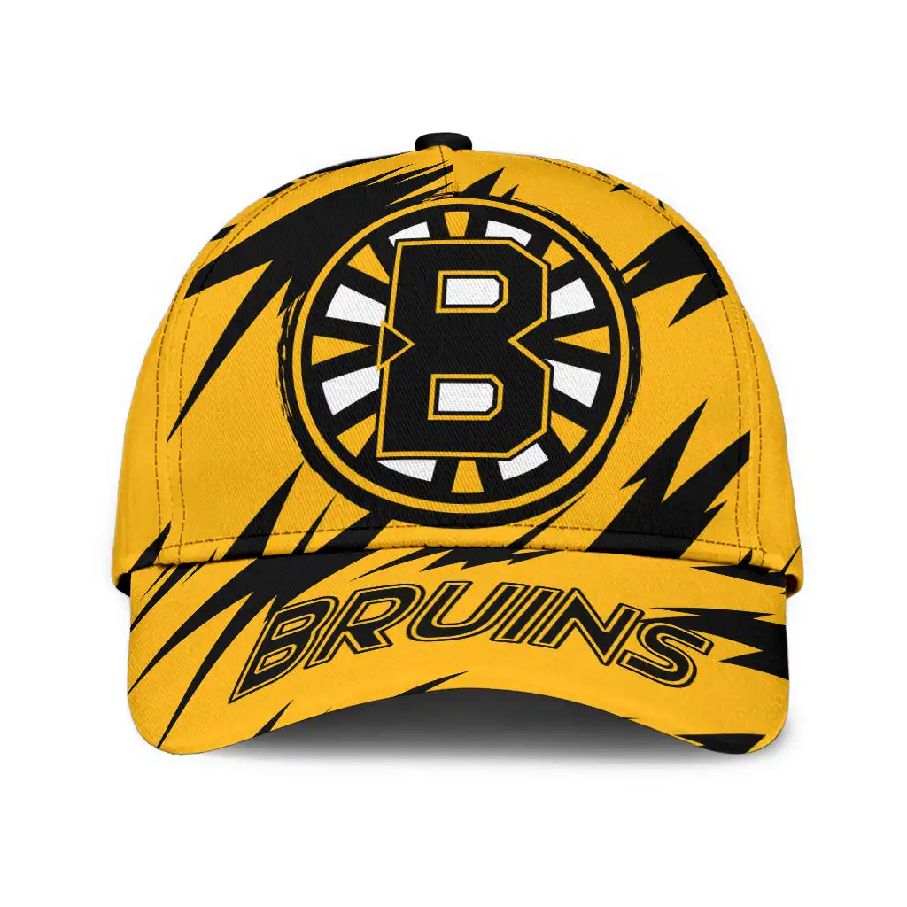 Casquette de Baseball classique de l'équipe de Hockey Bruins, vente en gros, casquette de Baseball personnalisée pour unisexe, casquettes jaunes décontractées, Offre Spéciale