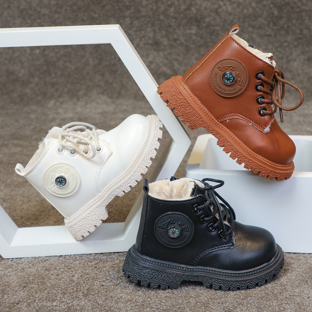 Black cotton boots