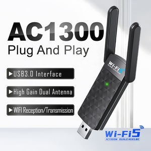 Ev sahibi satış AC1300 Usb Wifi adaptörü WIFI5 USB3.0 Mini Wifi güvenlik cihazı Dual Band kablosuz ağ kartı Wifi Usb adaptörü - Product Image 3