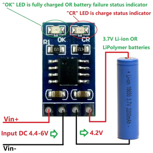 MPPTソーラーコントローラ3.7V 4.2V 18650リチウム電池充電1A充電器モジュール - Product Image 5