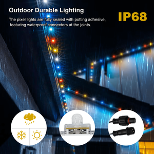 Gouly RGBW vĩnh viễn giáng sinh LED Pixel ánh sáng 24V với nhôm theo dõi hệ thống IP68 không thấm nước điều khiển thông minh cho chiếu sáng ngoài trời - Product Image 3