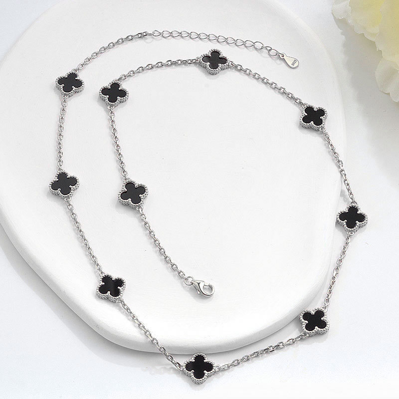 Necklace-Silver-Black