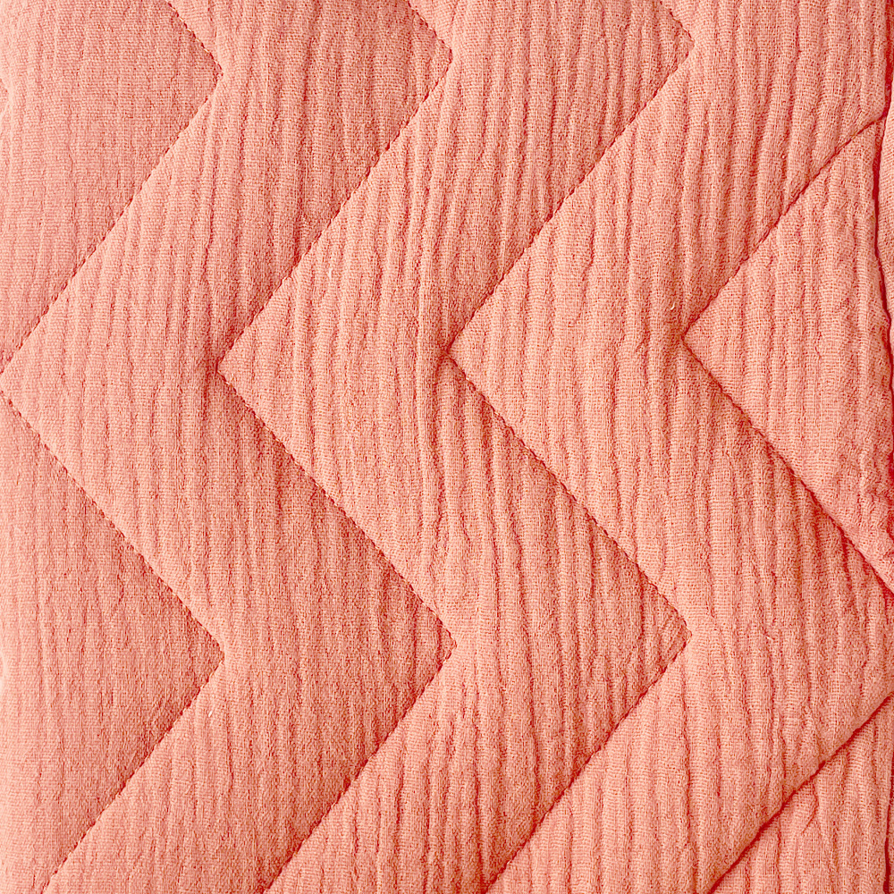 2 cream powder-quilted bedspread