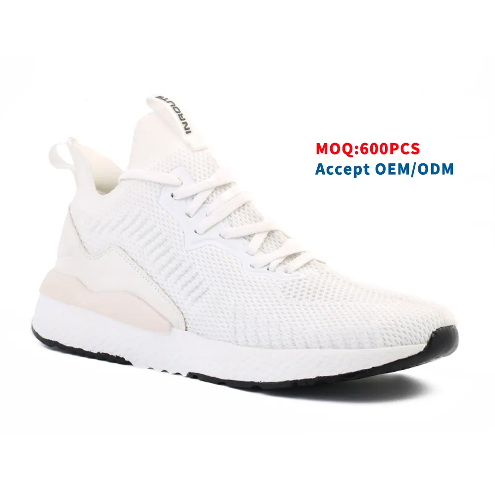 Baskets à semelles compensées blanches de course naturelle, chaussures de sport pour hommes, nouveau, OEM,