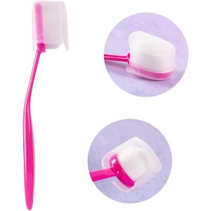Toz kapakları ve renk kodlu tutamaklarla yumuşak kıllar yapmak için Yoseng 12 renkli karıştırma fırçaları - Product Image 2
