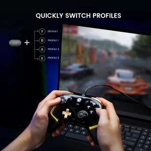 RGB Cool Programmable Button Game Fernbedienung PC kabel gebundener Gamepad-Controller mit Turbo - Product Image 2